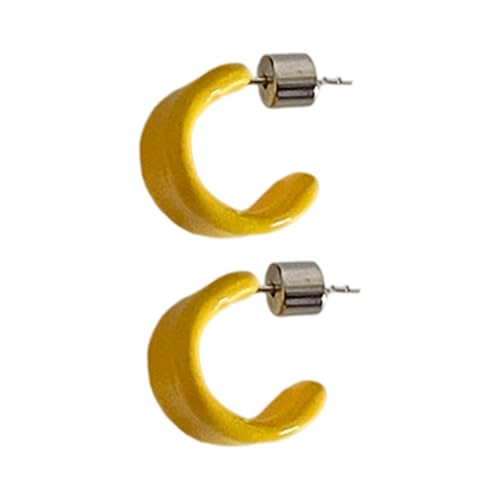 Offene Retro-Ohrringe in C-Form mit modernem Mode-Twist, bequeme und stabile Materialien für trendige Frauen, den täglichen Gebrauch, moderner Modeschmuck, Einheitsgröße, Wie beschrieben, Wie von Diogeynu