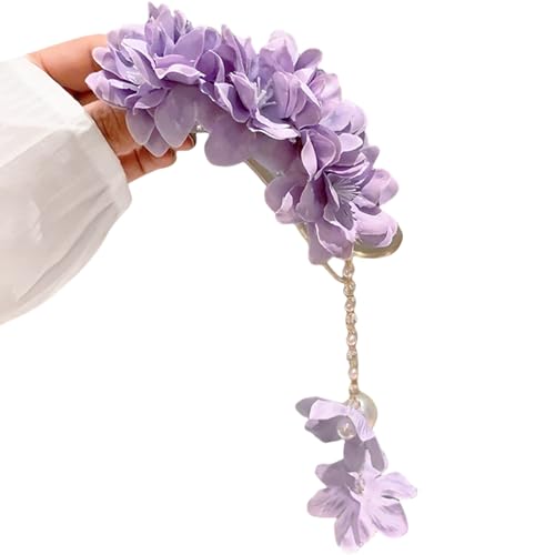 Stilvolle Haarspange mit Stoffblumen, antiker chinesischer Stil, Haarstyling-Accessoire, rutschfeste Haarspange für Damen, für den täglichen Gebrauch, dekorative Haarspangen von Diogeynu