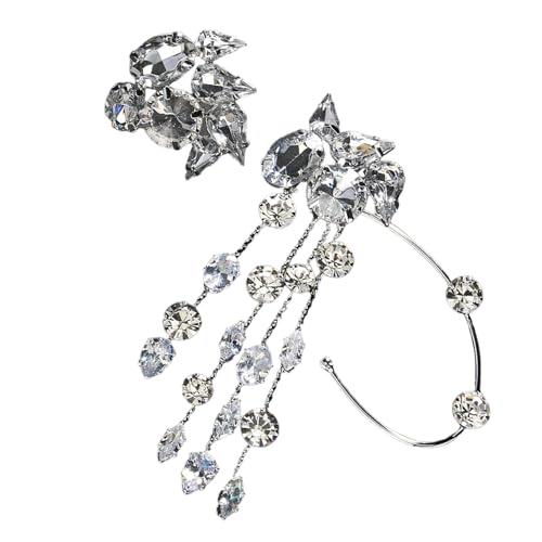 Stilvolle Strass-Quasten-Ohrmanschette, exquisite Quasten-Ohrringe, verschönert durch helle Strasssteine für jedes Outfit Stilvolle Strass-Quasten-Ohrmanschette, exquisite Quasten-Ohrringe, verschönert durch helle Strasssteine für jedes Outfit von Diogeynu