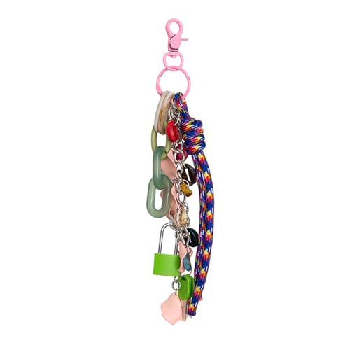 Stilvoller Mehrzweck-Nylon-Kordelschloss, Kettenanhänger, modisches Accessoire für Handtaschen und Schlüssel, Dekoration, Unisex-Designs Stilvoller Mehrzweck-Nylon-Kordelschloss, Kettenanhänger, modisches Accessoire für Handtaschen und Schlüssel, Dekoration, Unisex-Designs von Diogeynu