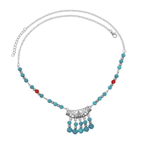 Trendige Perlen Quasten Kopfschmuck Party Wear Halskette Festival Frauen Kopfbedeckung Haarschmuck von Diogeynu