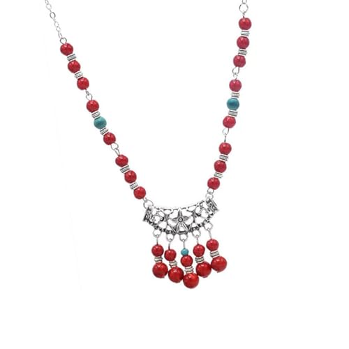 Trendige Perlen Quasten Kopfschmuck Party Wear Halskette Festival Frauen Kopfbedeckung Haarschmuck von Diogeynu