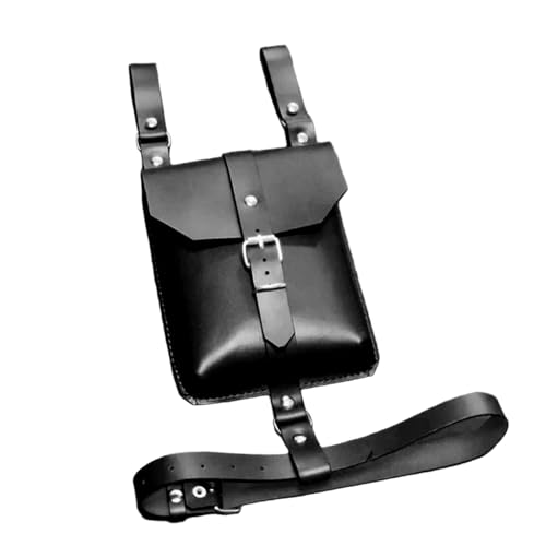 Vintage Mittelalter Leder Gürteltasche Oberschenkeltaschen mit verstellbarem Beingürtel Mittelalter Leder Hüfttasche für Frauen Halloween, Schwarz von Diogeynu