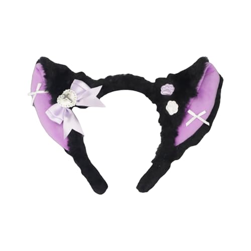 Weiche Tierohren, Stirnbänder, gefaltete Katzen- und Hundeohren, verstellbarer Haarreif für Halloween, Weihnachten und Geburtstage von Diogeynu