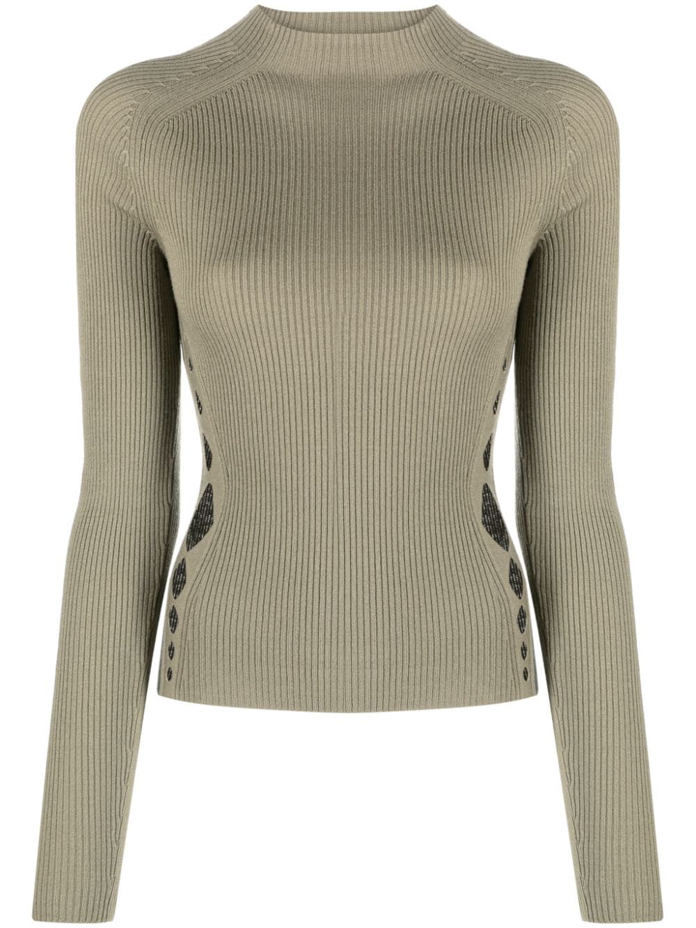 Dion Lee Snake Diamond Skivvy Pullover - Grün von Dion Lee