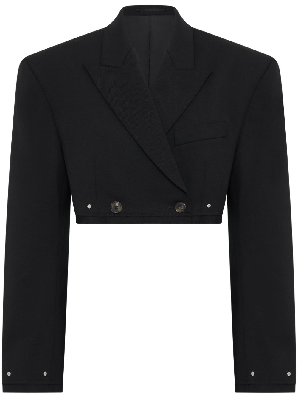 Dion Lee Cropped-Blazer mit Logo - Schwarz von Dion Lee