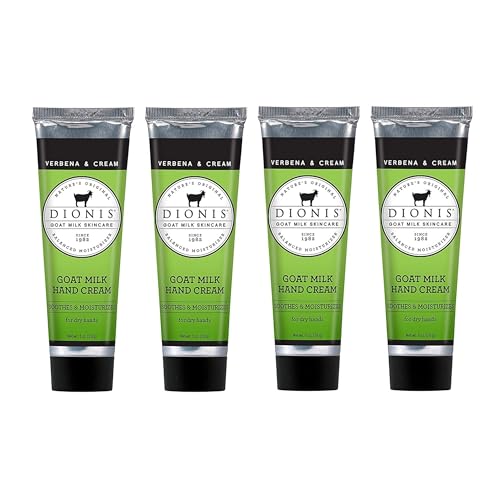 Dionis Goat Milk Skincare Hand Cream (Verbena & Cream, 1 oz) 4-Pack von Dionis