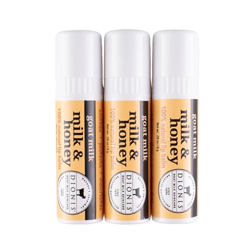 Dionis Goat Milk Skincare Milk & Honey Holiday Lip Balm Gift Set - Beeswax, Shea Butter & Coconut Oil Lip Care Products Made in The USA - Cruelty Free Lip Moisturizer For Chapped Lips, 0.28oz 3 Pack Dionis Goat Milk Skincare Milk & Honey Holiday Lip Balm Gift Set - Beeswax, Shea Butter & Coconut Oil Lip Care Products Made in The USA - Cruelty Free Lip Moisturizer For Chapped Lips, 0.28oz 3 Pack von Dionis