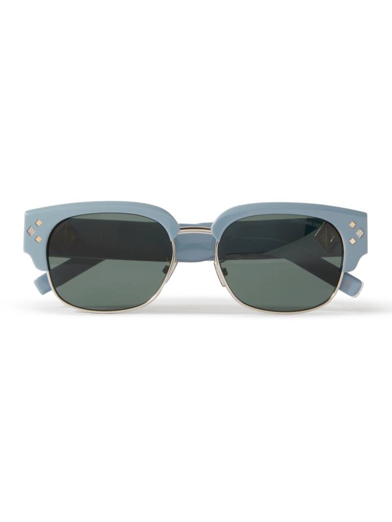 Dior Eyewear - CD Diamond C1U D-Frame Acetate and Silver-Tone Sunglasses - Men - Blue Dior Eyewear - CD Diamond C1U D-Frame Acetate and Silver-Tone Sunglasses - Men - Blue von Dior Eyewear
