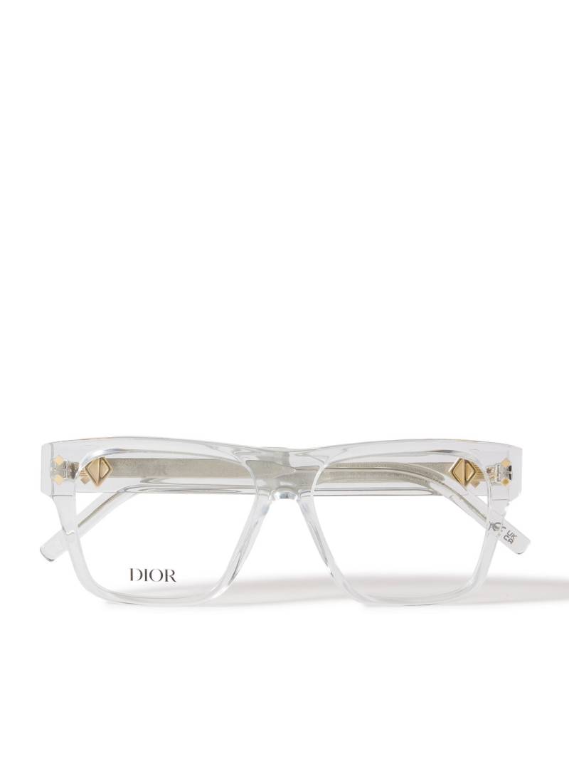 Dior Eyewear - CD Diamond S6I Square-Frame Acetate Optical Glasses - Men - Neutrals von Dior Eyewear
