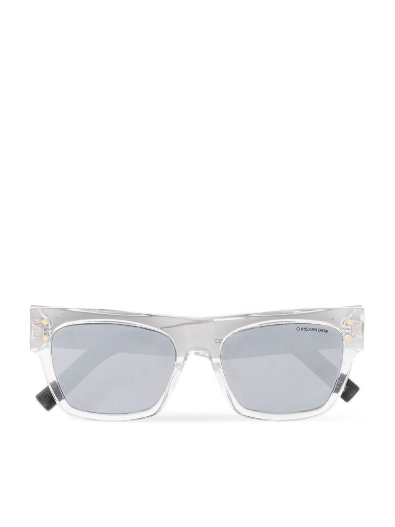 Dior Eyewear - CD Diamond S8I Square-Frame Acetate and Monogrammed Silver-Tone Sunglasses - Men - Silver Dior Eyewear - CD Diamond S8I Square-Frame Acetate and Monogrammed Silver-Tone Sunglasses - Men - Silver von Dior Eyewear