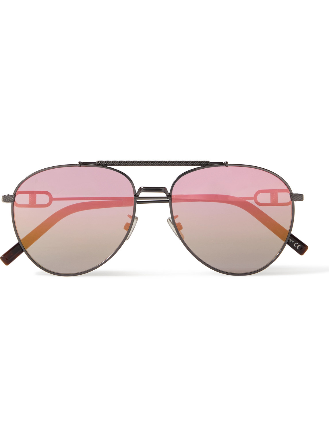 Dior Eyewear - CD Link R1U Aviator-Style Gunmetal-Tone Sunglasses - Men - Metallic von Dior Eyewear