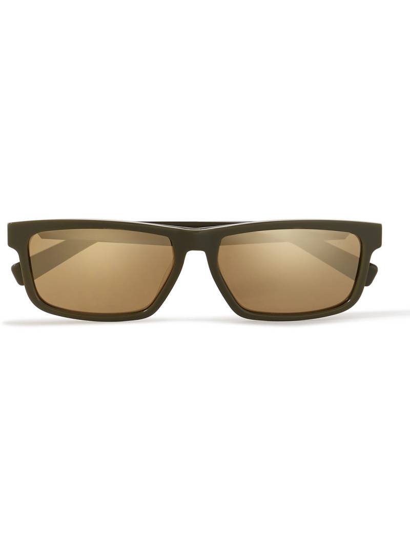 Dior Eyewear - DioRider S2U Rectangle-Frame Acetate Mirrored Sunglasses - Men - Green von Dior Eyewear
