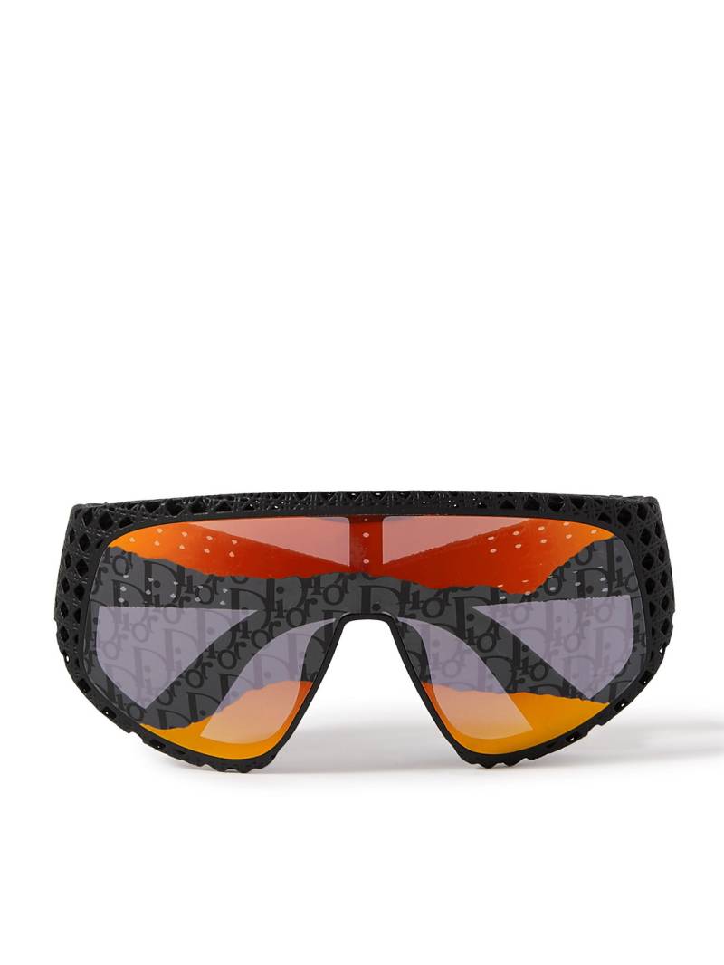 Dior Eyewear - Dior3D M1U Round-Frame Textured-Acetate Sunglasses - Men - Black von Dior Eyewear