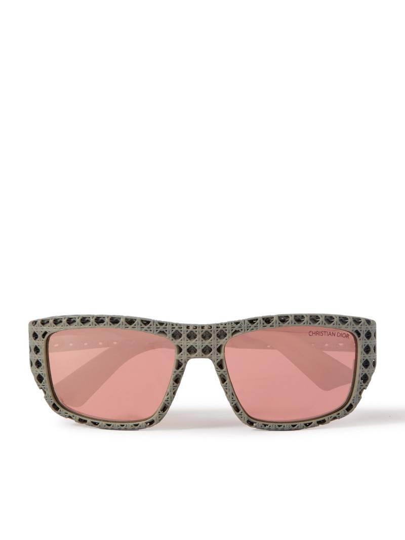 Dior Eyewear - Dior3D S1I Square-Frame Textured-Acetate Sunglasses - Men - Neutrals von Dior Eyewear