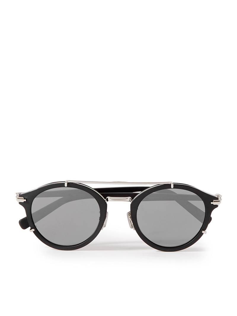 Dior Eyewear - DiorBlackSuit R7U Acetate and Silver-Tone Round-Frame Sunglasses - Men - Black Dior Eyewear - DiorBlackSuit R7U Acetate and Silver-Tone Round-Frame Sunglasses - Men - Black von Dior Eyewear