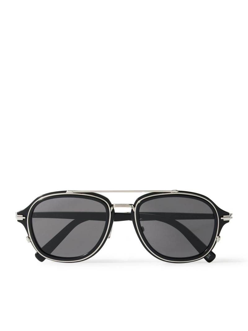 Dior Eyewear - DiorBlacksuit A4U Aviator-Style Acetate and Silver-Tone Sunglasses - Men - Black Dior Eyewear - DiorBlacksuit A4U Aviator-Style Acetate and Silver-Tone Sunglasses - Men - Black von Dior Eyewear