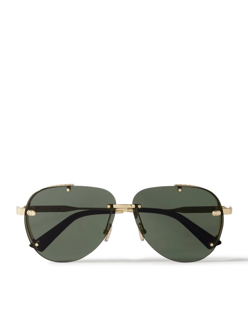 Dior Eyewear - NeoDior A1U Aviator-Style Guilloché Gold-Tone Sunglasses - Men - Gold Dior Eyewear - NeoDior A1U Aviator-Style Guilloché Gold-Tone Sunglasses - Men - Gold von Dior Eyewear