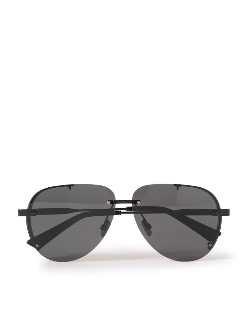 Dior Eyewear - NeoDior A1U Aviator-Style Guilloché Gunmetal-Tone Sunglasses - Men - Black Dior Eyewear - NeoDior A1U Aviator-Style Guilloché Gunmetal-Tone Sunglasses - Men - Black von Dior Eyewear