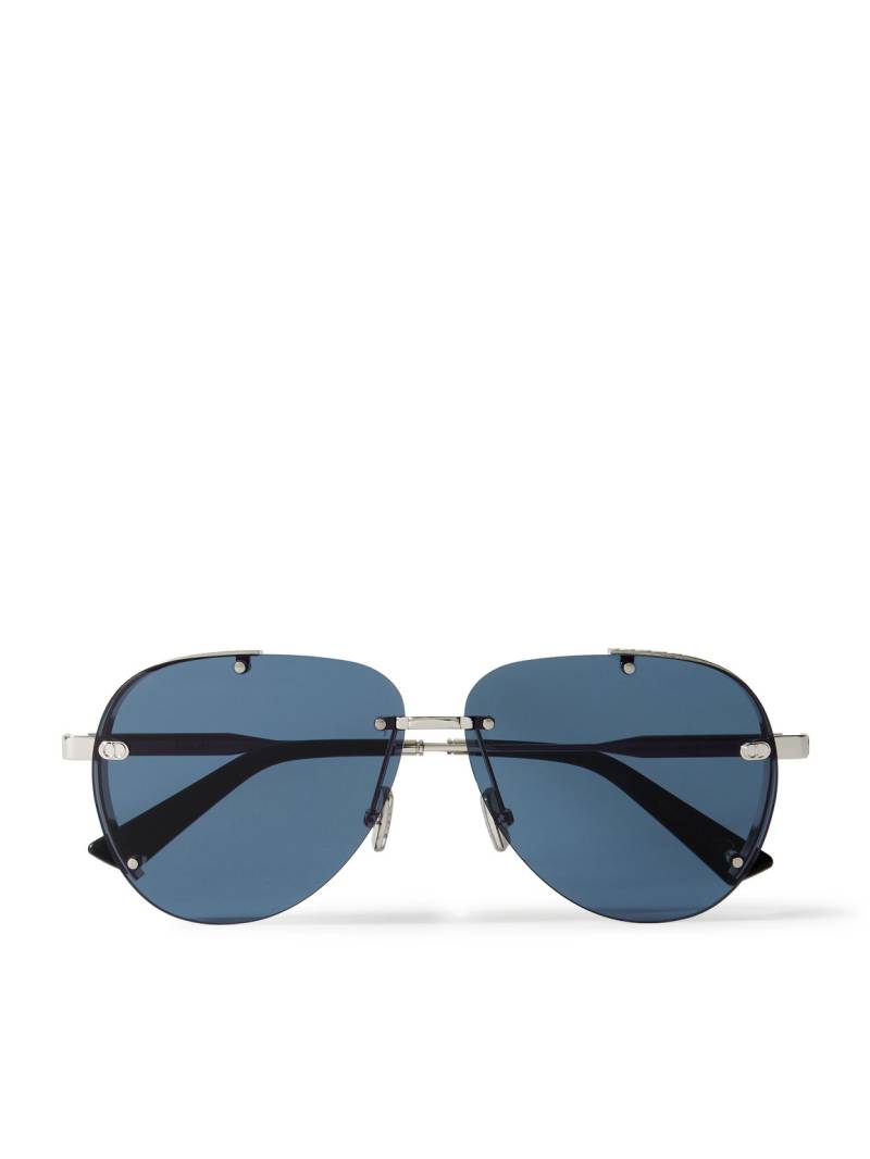 Dior Eyewear - NeoDior A1U Aviator-Style Guilloché Silver-Tone Sunglasses - Men - Silver Dior Eyewear - NeoDior A1U Aviator-Style Guilloché Silver-Tone Sunglasses - Men - Silver von Dior Eyewear