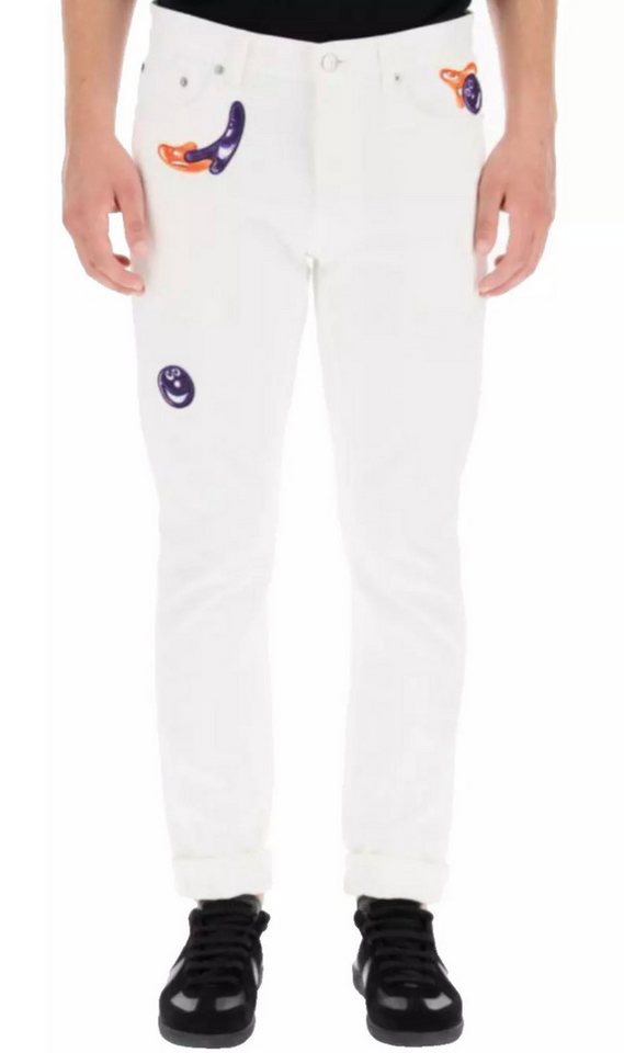 Dior 5-Pocket-Jeans DIOR HOMME X KENNY SCHARF – Limitierte Designer-Hose mit Stickereien Limitierte Designer-Edition von Dior Homme von Dior