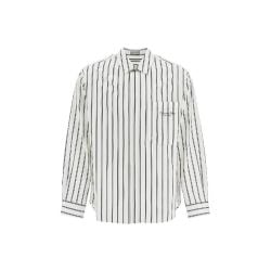 Dior Weiße Gestreifte Baumwollshirt Für Herren von Dior