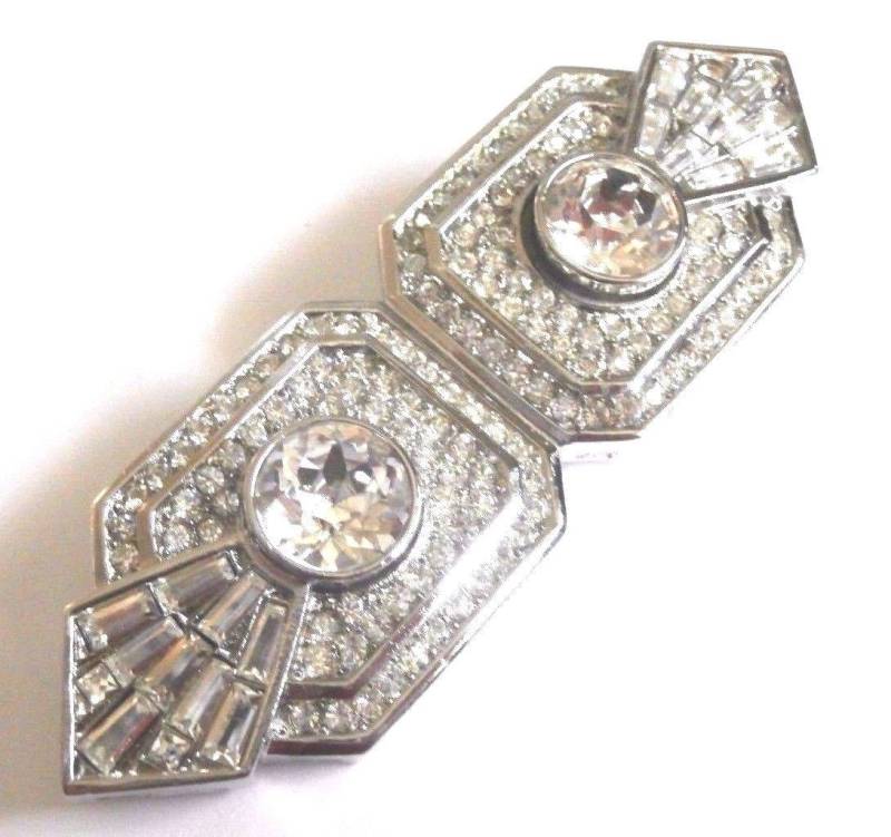 Christian Dior Kristallbrosche; Rhodium Überzogen Made in Germany von Dior4U