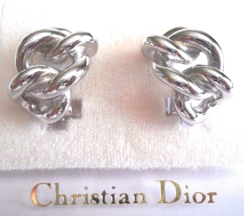 Christian Dior Ohrringe; Ohrclips, Rhodiniert Made in Usa von Dior4U
