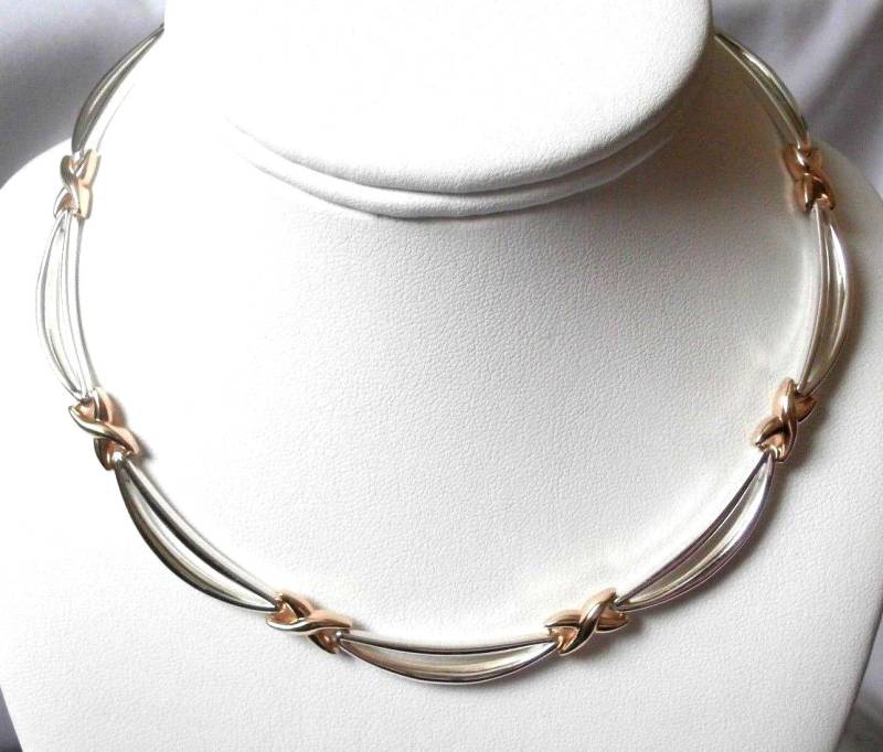 Christian Dior Signierte Halskette Gold Und Sterling Silber S925 Made in Germany 38 Gramm von Dior4U