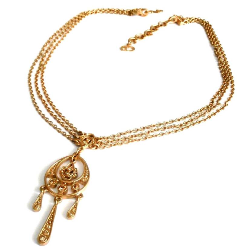 Christian Dior Signierte Halskette Vergoldet Mit Kristallen Made in Den Usa von Dior4U
