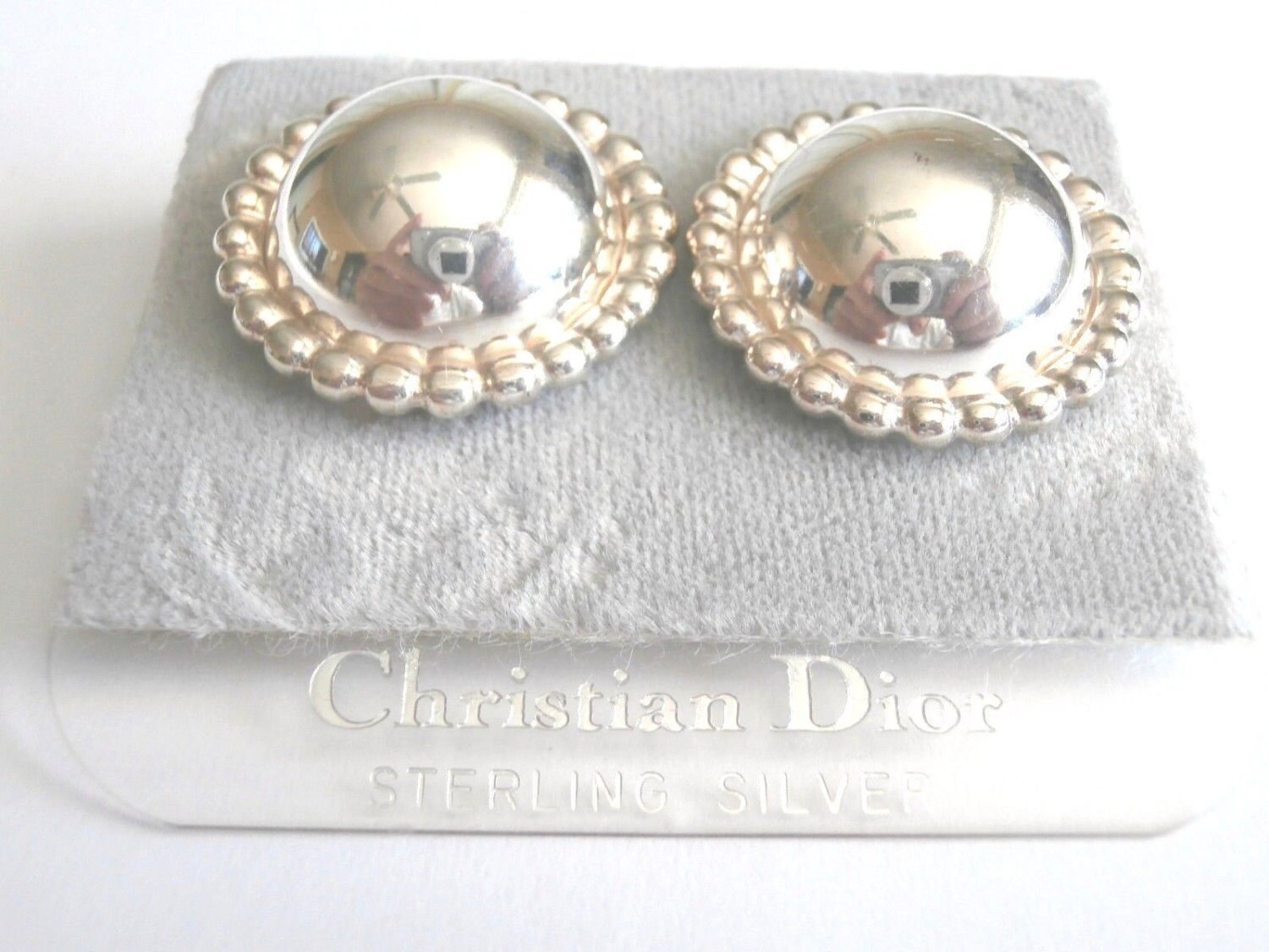 Christian Dior Sterling Silber Ohrringe; Clip-On Hergestellt in Deutschland von Dior4U