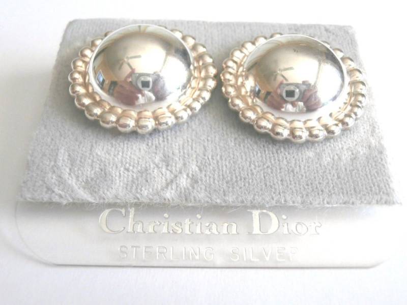 Christian Dior Sterling Silber Ohrringe; Clip-On Hergestellt in Deutschland von Dior4U