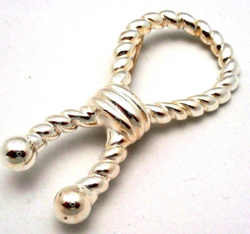 Christian Dior Sterling Silber Pin Brosche; Band Der Hoffnung Made in Italy von Dior4U