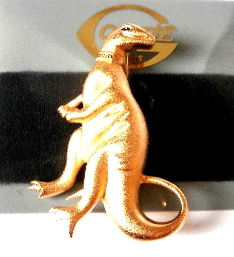 Gontie Paris Signierte Signature Anstecknadel 128 Vergoldet von Dior4U