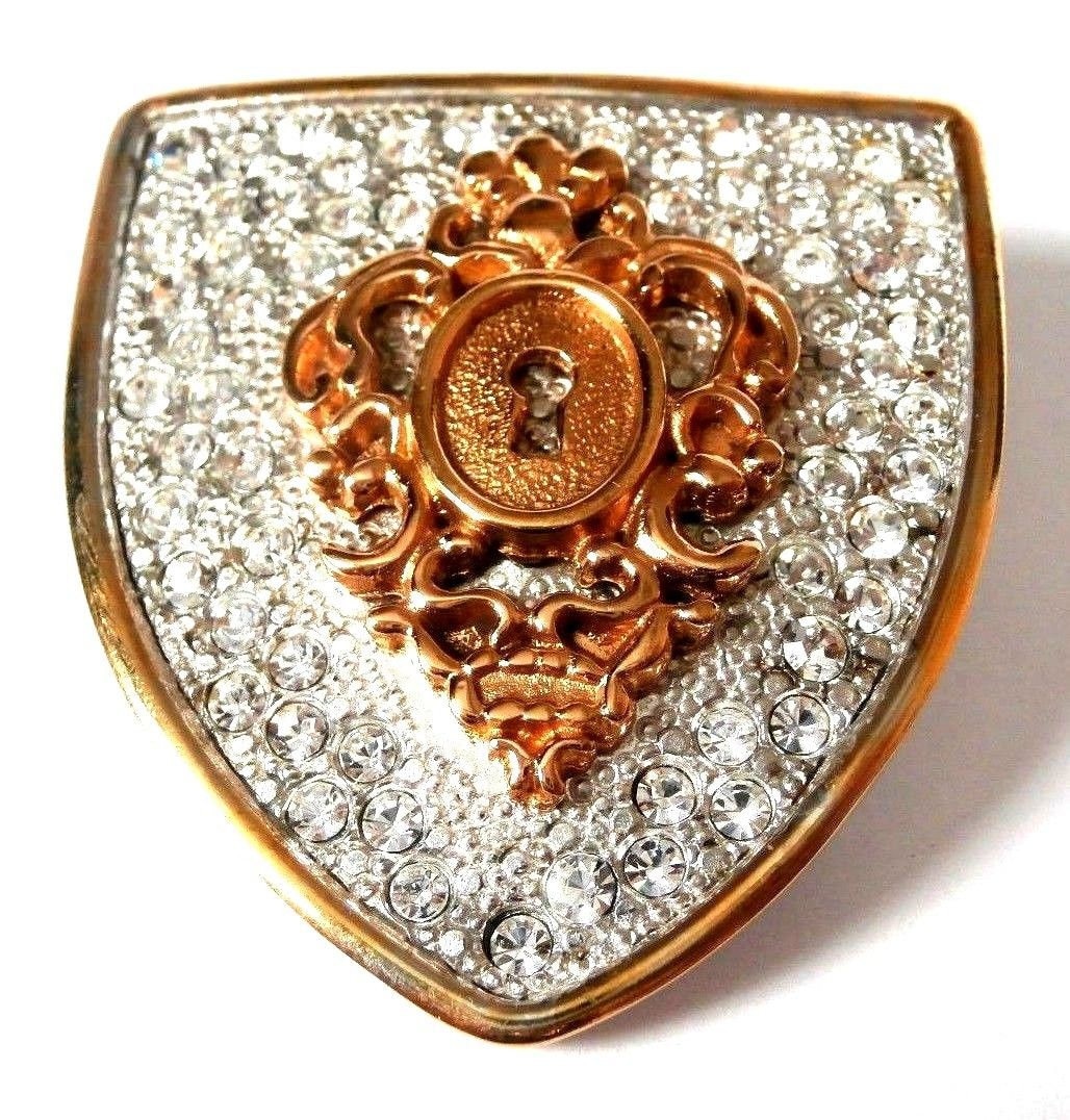 Signierte Rochas Anstecknadel Brosche Wappen/Wappen #148 von Dior4U