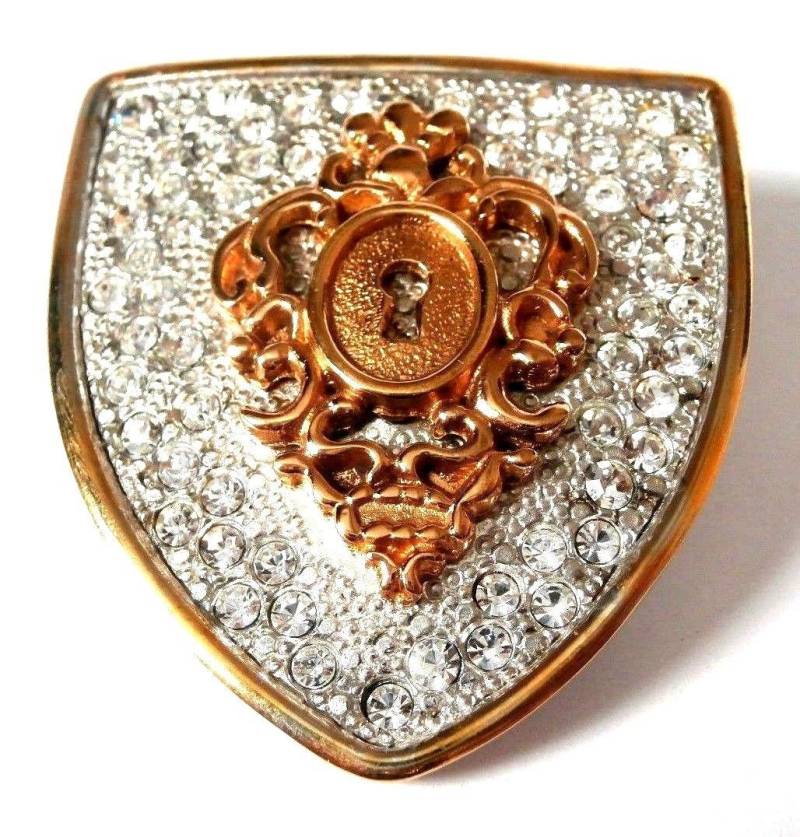 Signierte Rochas Anstecknadel Brosche Wappen/Wappen #148 von Dior4U