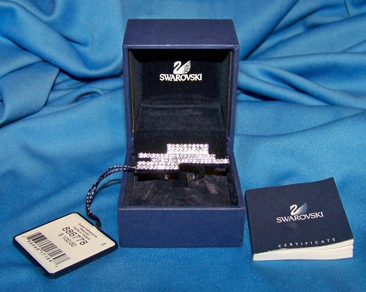 Signierter Swarovski Korrekt-Ring Mit Bergkristall in 925Er Silber M | 55 Gr. 7 von Dior4U