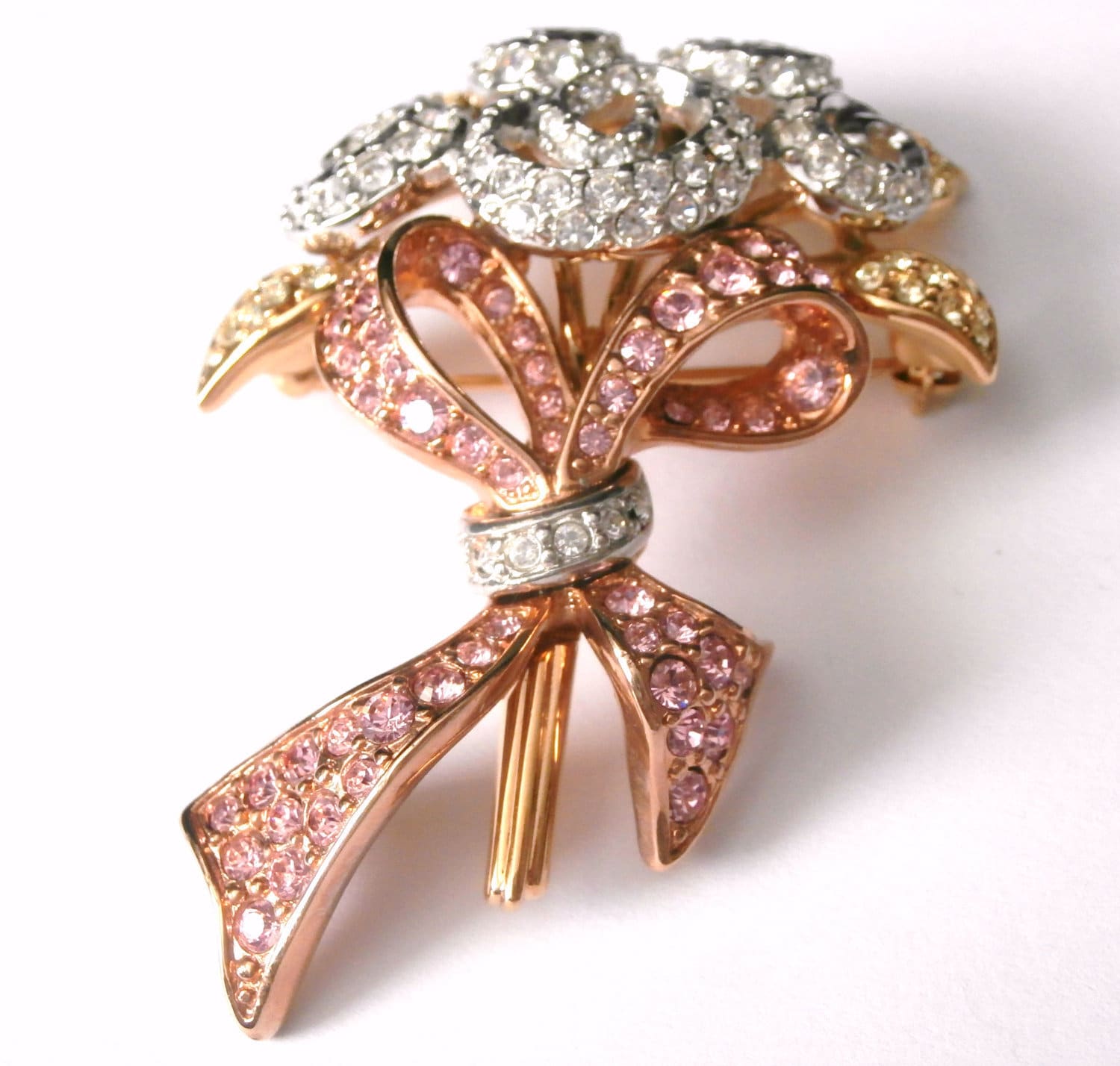 Swarovski Krebs Pin Brosche "Compassion" Set Mit Kristallen in Einer Vergoldeten Fassung." von Dior4U