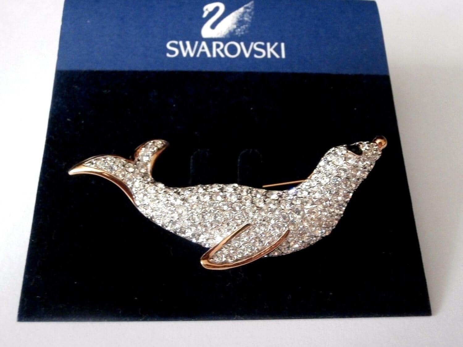 Swarovski Pin Brosche Set Mit Klaren Kristallen in Rhodium Vergoldeten Details von Dior4U