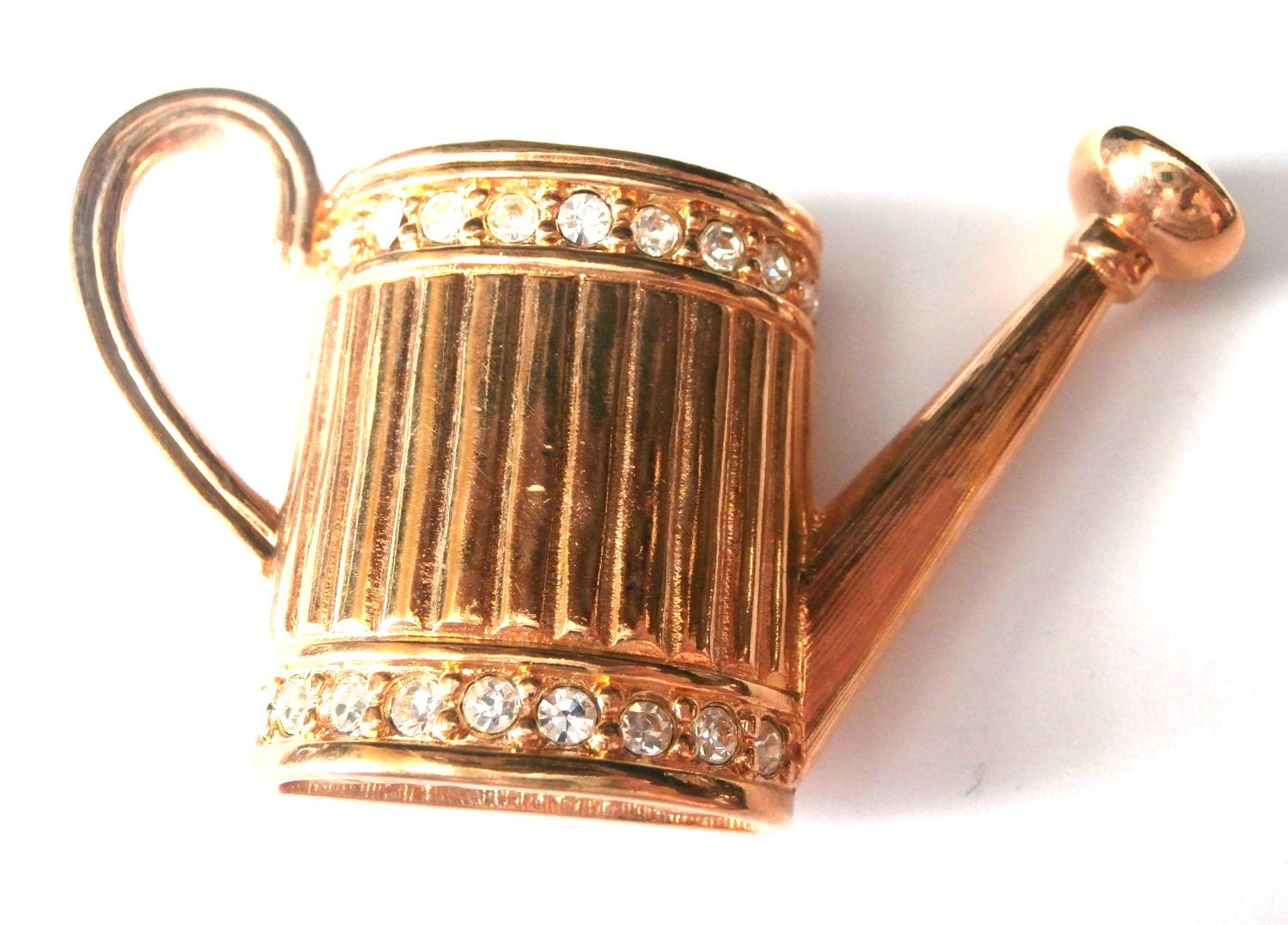 Swarovski Signiert Gießkanne Klare Kristall Brosche Pin von Dior4U