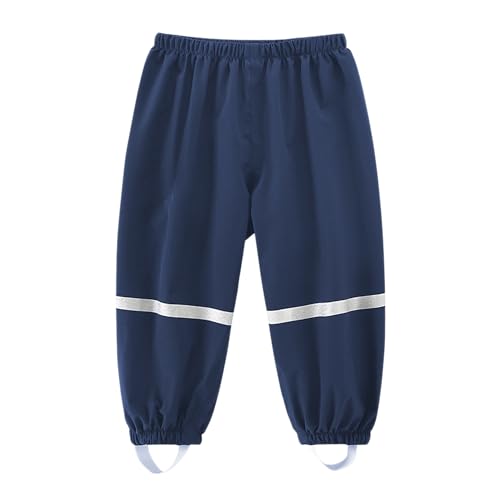 Dioshark Matschhose Jungen Regenhose Kinder Buddelhose wasserdichte Marineblau mit Reflektor Sommer Ohne Träger Gefüttert Freizeit Dünn Leichte Atmungsaktive Camping Wandern Hose für Alter 6-7 Jahre von Dioshark