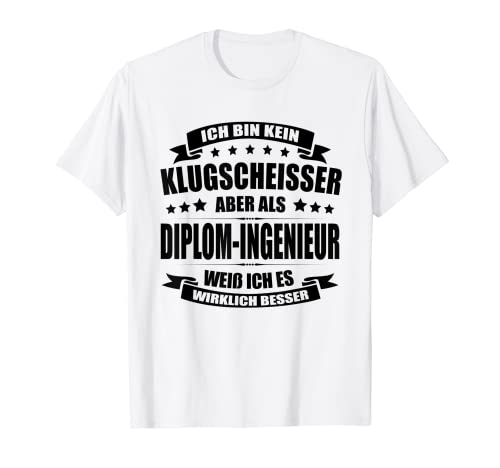 Herren Ich Bin Kein Klugscheisser Diplom-Ingenieur Ingenieur T-Shirt Herren Ich Bin Kein Klugscheisser Diplom-Ingenieur Ingenieur T-Shirt von Diplom-Ingenieur Geschenke Diplom Ingenieur