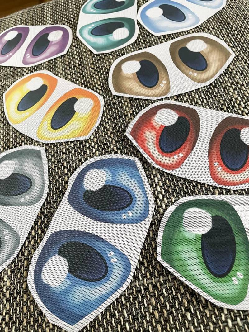 Sublimiertes Augen-Mesh | Passend Zu Toony Feline Blank von DireCreatures