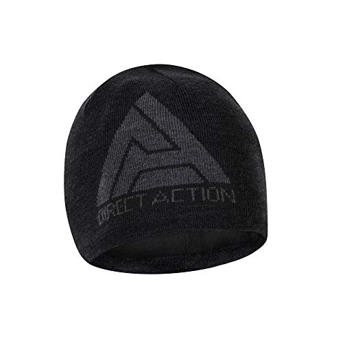 Direct Action Winter Beanie Mütze - Merinowolle - Schwarz von Direct Action