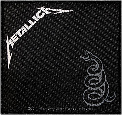 METALLICA Aufnäher BLACK ALBUM Patch gewebt 10 x 10 cm von Razamataz