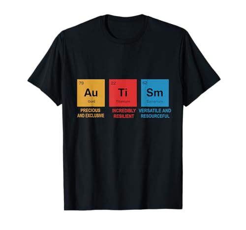 Autismus-Bewusstsein Frauen Männer Kinder Chemie Periodensystem T-Shirt Autismus-Bewusstsein Frauen Männer Kinder Chemie Periodensystem T-Shirt von Dirhame Autism Art Funny