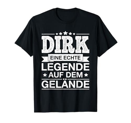 Dirk Name Geschenk lustige Sprüche T-Shirt Schwarz Klassisch geschnitten Kurzarm Rundhals-Ausschnitt Small Männer und Kinder Namensfeiertag von Dirk Name Geschenk lustige Sprüche