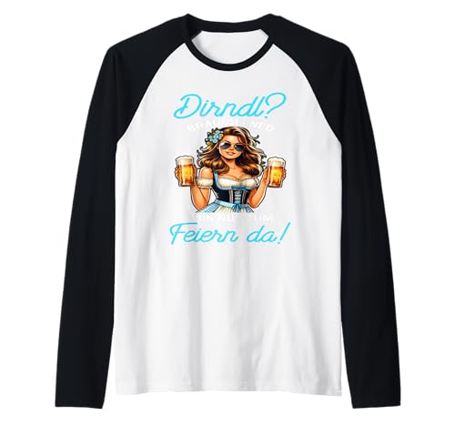Damen Trachtendirndl für Oktoberfest lustiges Geschenk Raglan Damen Trachtendirndl für Oktoberfest lustiges Geschenk Raglan von Dirndl Ersatz Oktoberfest Damen Outfit Geschenk