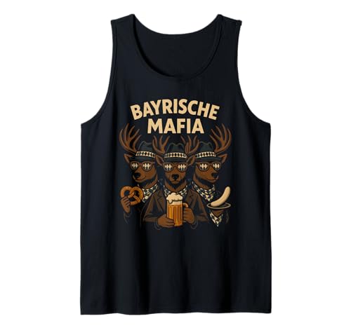 Herren Volksfest Bayern Kirchweih Bayrisch Mafia Tank Top von Dirndl Ersatz & Lederhosen Ersatz