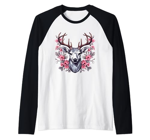 Oktoberfest Ersatz Dirndl Hirschgeweih Hirsch Trachten Raglan von Dirndl Ersatz & Trachtenshirt Damen